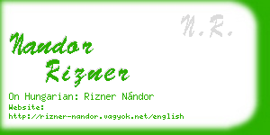 nandor rizner business card